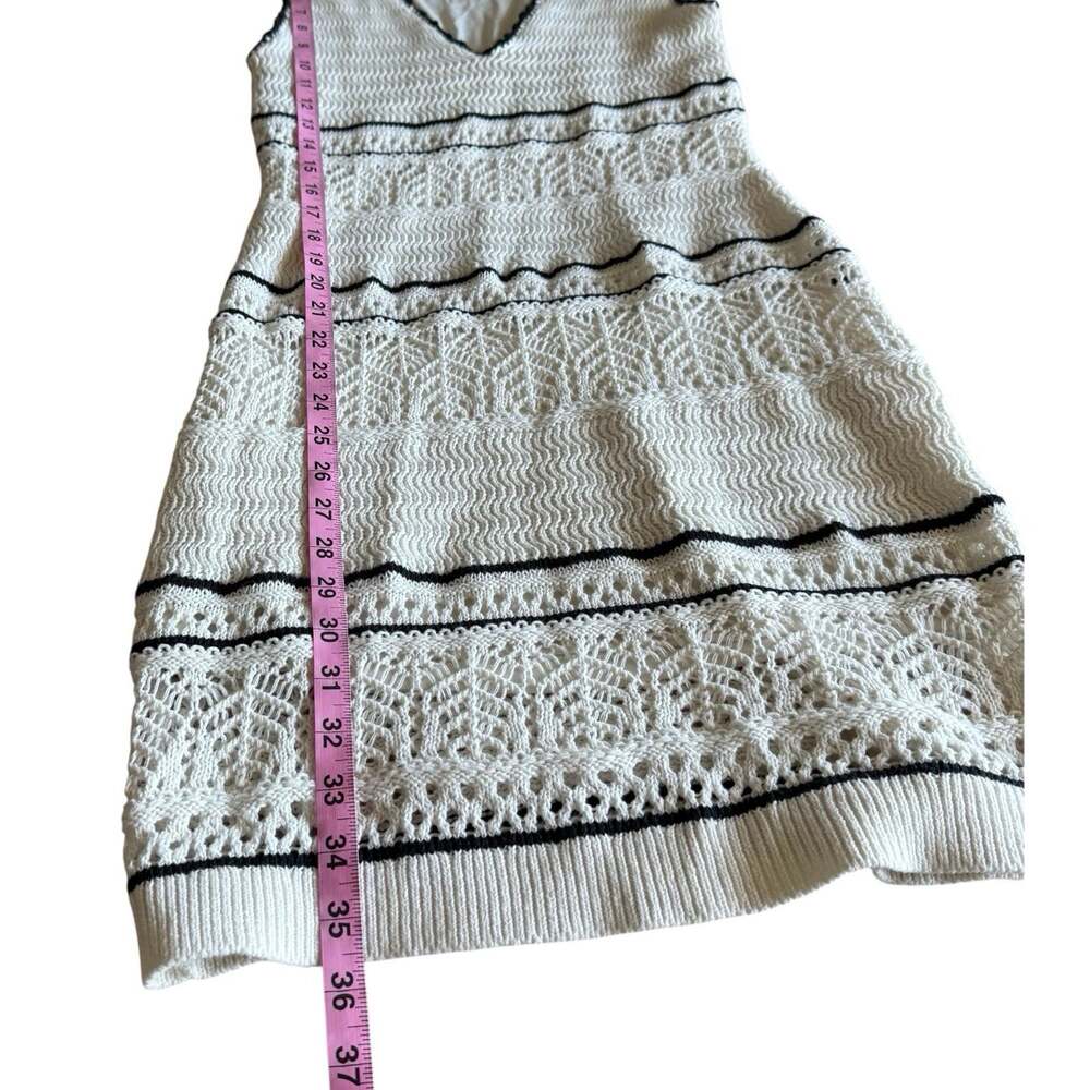 Abercrombie & Fitch White Crochet Knit Mini Dress Bodycon Sleeveless Lined XS - Picture 10 of 12